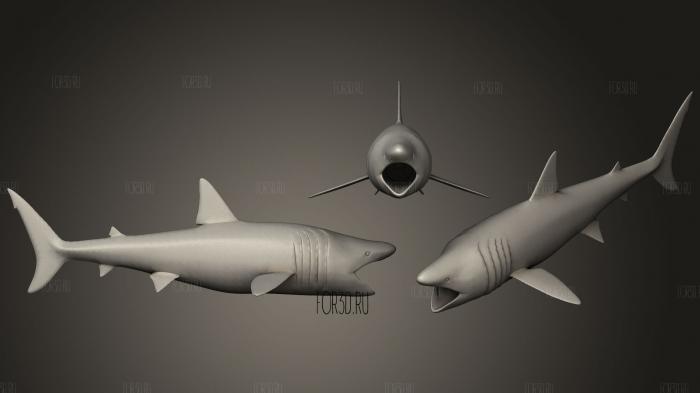 Гигантская акула 3d stl модель для ЧПУ